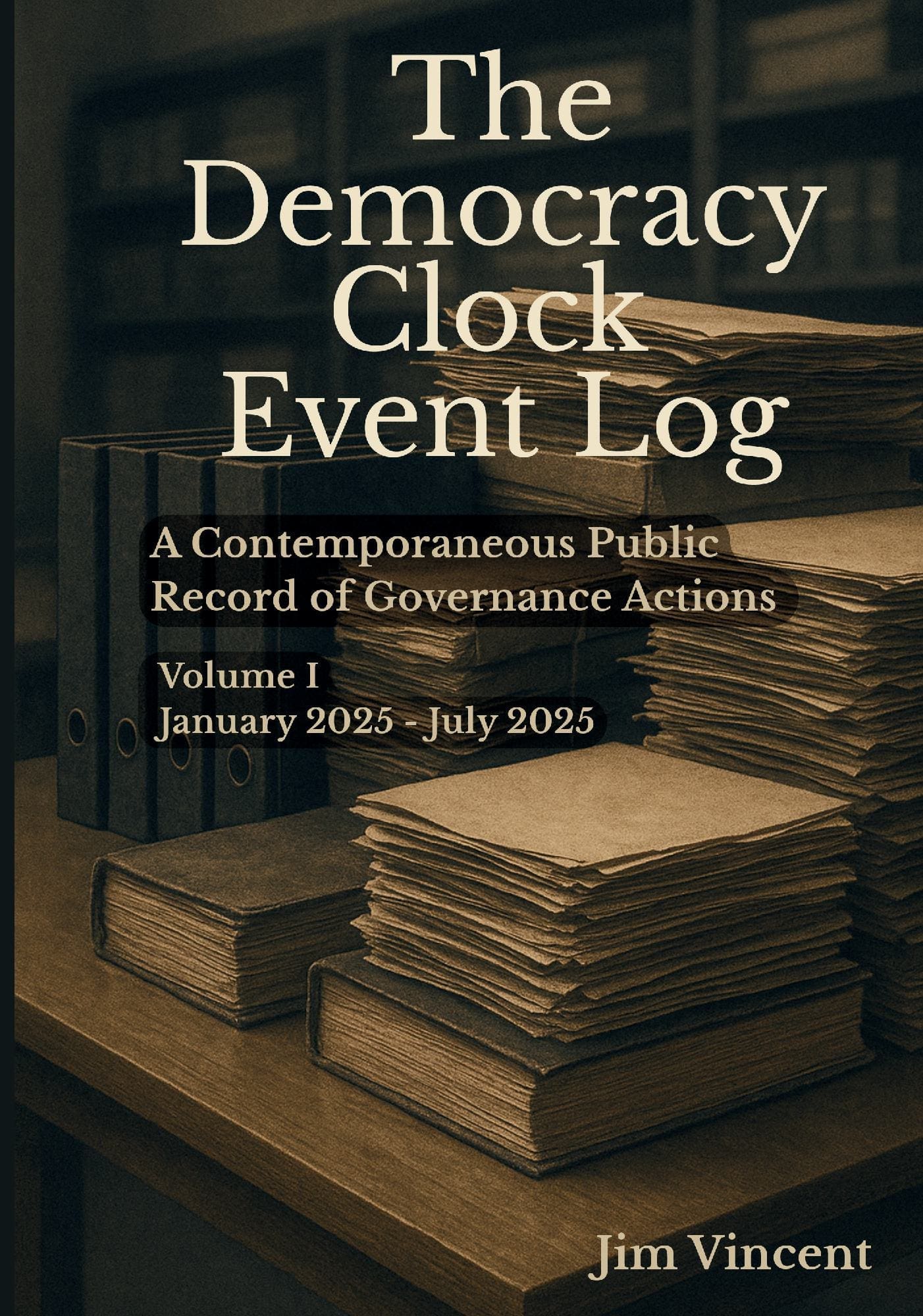 The Democracy Clock Event Log, Volume I